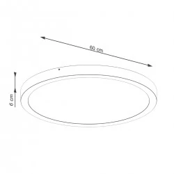 Oswietlenie - plafon onyx 60 biały led 3000k sollux sl.1249 