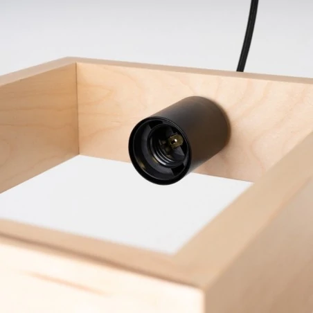 Lampy-sufitowe - lampa wisząca aries naturalne drewno sollux sl.1310 