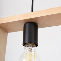 Lampy-sufitowe - lampa wisząca aries naturalne drewno sollux sl.1310 