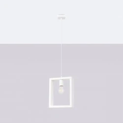 Lampy-sufitowe - lampa wisząca aries biała sollux sl.1312 