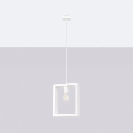 Lampy-sufitowe - lampa wisząca aries biała sollux sl.1312 