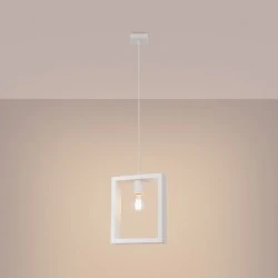 Lampy-sufitowe - lampa wisząca aries biała sollux sl.1312 