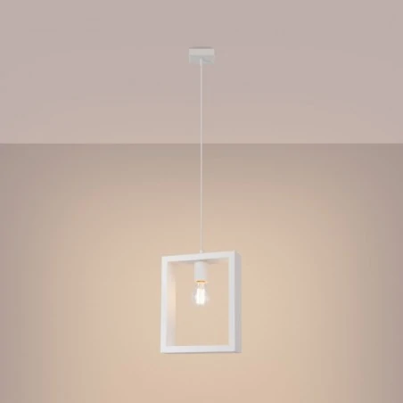 Lampy-sufitowe - lampa wisząca aries biała sollux sl.1312 