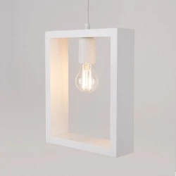 Lampy-sufitowe - lampa wisząca aries biała sollux sl.1312 