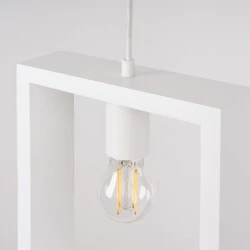 Lampy-sufitowe - lampa wisząca aries biała sollux sl.1312 