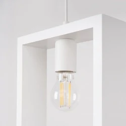 Lampy-sufitowe - lampa wisząca aries biała sollux sl.1312 