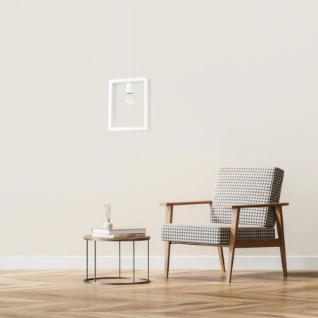 Lampy-sufitowe - lampa wisząca aries biała sollux sl.1312 