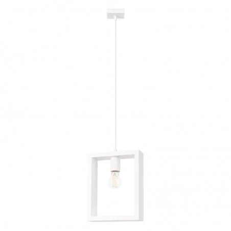 Lampy-sufitowe - lampa wisząca aries biała sollux sl.1312 