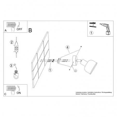 Kinkiety-do-salonu - kinkiet  skandynawski elba biały sollux sl.1313 