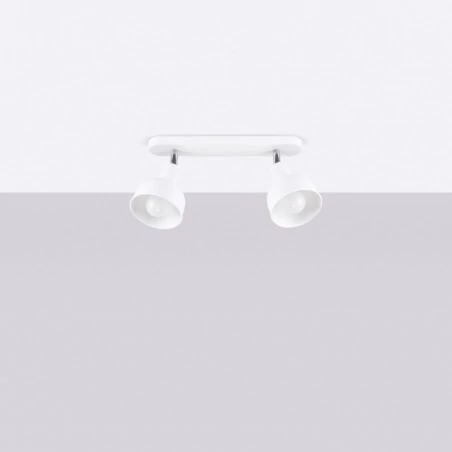 Lampy-sufitowe - plafon listwa oświelteniowa podwójna  elba 2 biały sollux sl.1314 