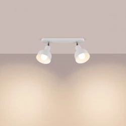 Lampy-sufitowe - plafon listwa oświelteniowa podwójna  elba 2 biały sollux sl.1314 