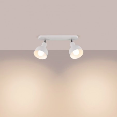 Lampy-sufitowe - plafon listwa oświelteniowa podwójna  elba 2 biały sollux sl.1314 