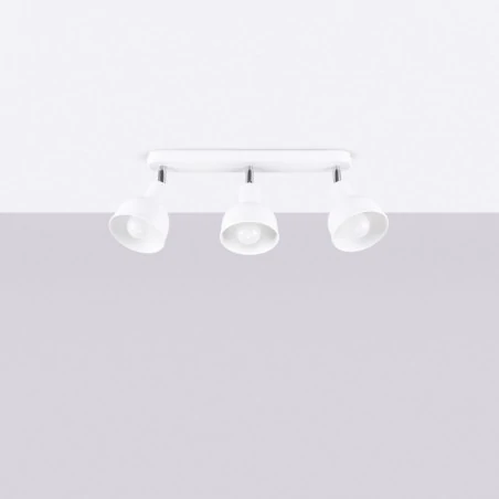 Oswietlenie-sufitowe - listwa oświetleniowa lampa potrójna 3 białe punkty elba 3  sollux sl.1315 