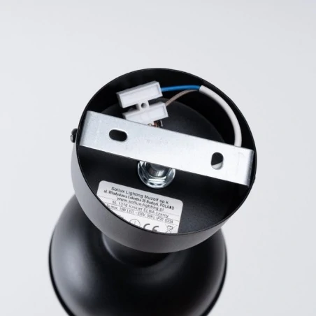 Kinkiety-do-salonu - kinkiet industrialny minimalistyczny elba czarny e27 sollux sl.1316 