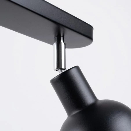 Oswietlenie-sufitowe - listwa oświetleniowa na 2 punkty czarna elba 2 sollux sl.1317 