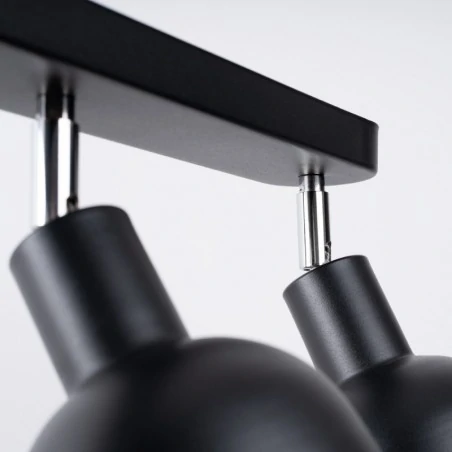 Lampy-sufitowe - plafon elba 3 czarny sollux sl.1318 