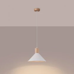 Lampy-sufitowe - lampa wisząca jaga biała sollux sl.1319 