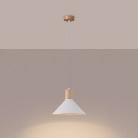 Lampy-sufitowe - lampa wisząca jaga biała sollux sl.1319 