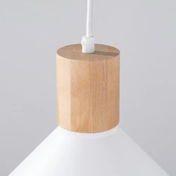 Lampy-sufitowe - lampa wisząca jaga biała sollux sl.1319 