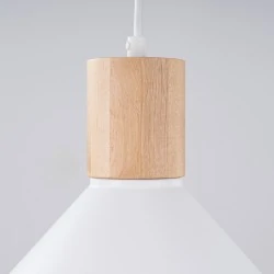 Lampy-sufitowe - lampa wisząca jaga biała sollux sl.1319 