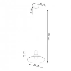 Lampy-sufitowe - lampa wisząca jaga biała sollux sl.1319 