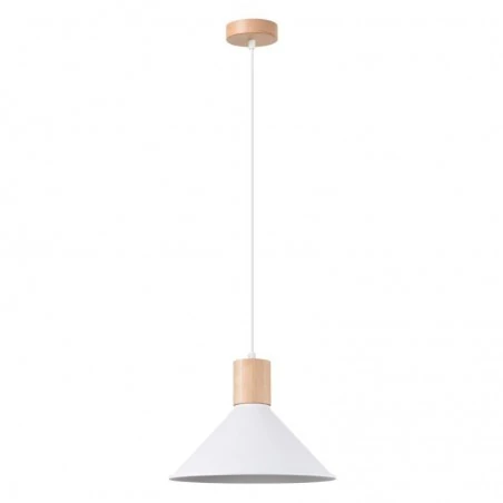 Lampy-sufitowe - lampa wisząca jaga biała sollux sl.1319 