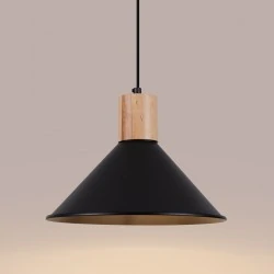 Lampy-sufitowe - lampa wisząca jaga czarna sollux sl.1320 