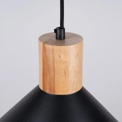 Lampy-sufitowe - lampa wisząca jaga czarna sollux sl.1320 