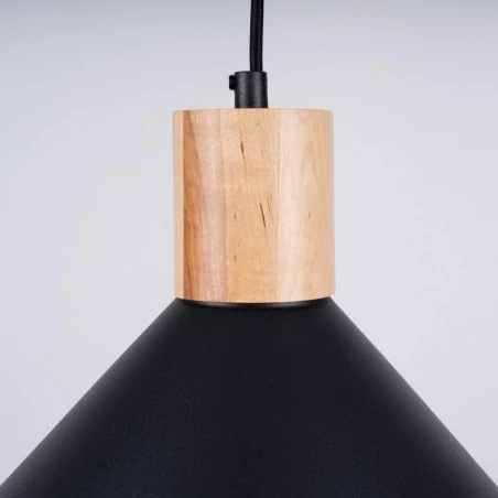 Lampy-sufitowe - lampa wisząca jaga czarna sollux sl.1320 