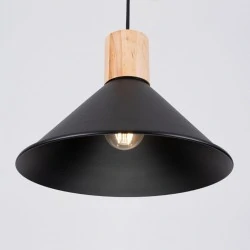 Lampy-sufitowe - lampa wisząca jaga czarna sollux sl.1320 
