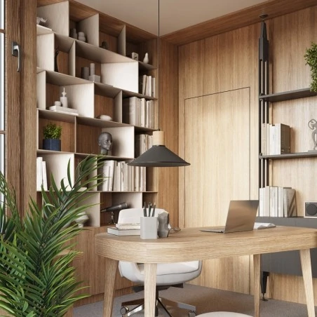 Lampy-sufitowe - lampa wisząca jaga czarna sollux sl.1320 