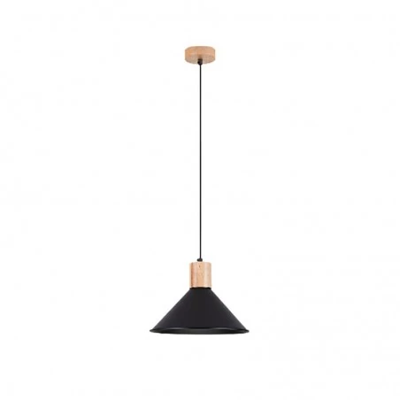 Lampy-sufitowe - lampa wisząca jaga czarna sollux sl.1320 