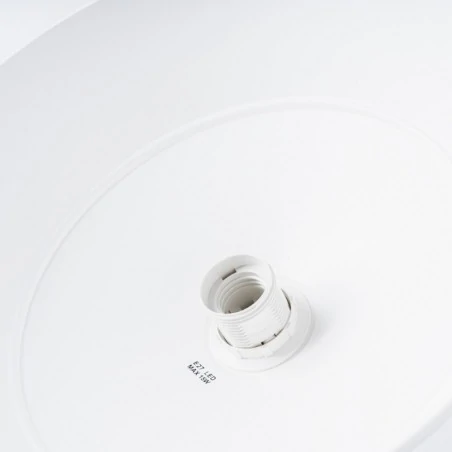 Lampy-sufitowe - lampa wisząca biało-drewniana skandynawska fano biała sollux sl.1321 