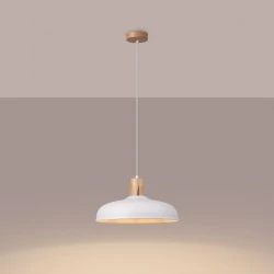Lampy-sufitowe - lampa wisząca indy biała sollux sl.1323 