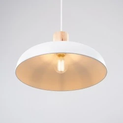 Lampy-sufitowe - lampa wisząca indy biała sollux sl.1323 