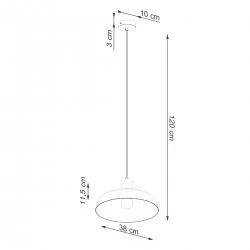 Lampy-sufitowe - lampa wisząca indy biała sollux sl.1323 