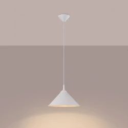 Lampy-sufitowe - lampa wisząca zuma biała sollux sl.1325 
