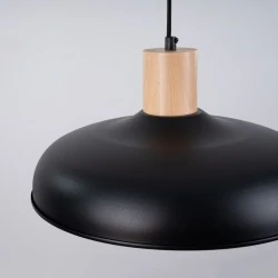 Lampy-sufitowe - lampa wisząca indy czarna sollux sl.1324 