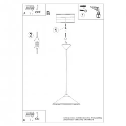 Lampy-sufitowe - lampa wisząca zuma biała sollux sl.1325 