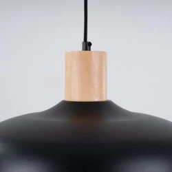 Lampy-sufitowe - lampa wisząca indy czarna sollux sl.1324 