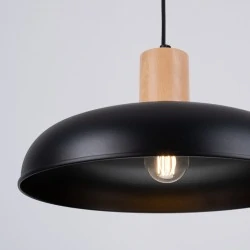 Lampy-sufitowe - lampa wisząca indy czarna sollux sl.1324 