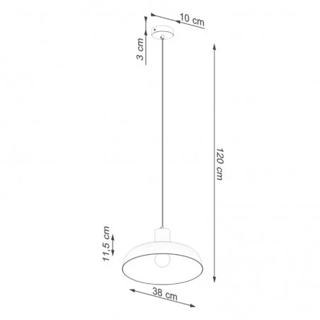 Lampy-sufitowe - lampa wisząca indy czarna sollux sl.1324 