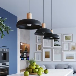 Lampy-sufitowe - lampa wisząca indy czarna sollux sl.1324 