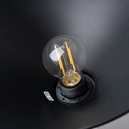 Lampy-sufitowe - lampa wisząca prosta czarna e27 zuma czarna sollux sl.1326 