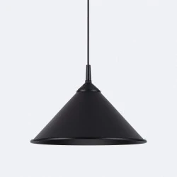 Lampy-sufitowe - lampa wisząca prosta czarna e27 zuma czarna sollux sl.1326 