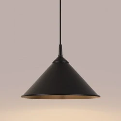 Lampy-sufitowe - lampa wisząca prosta czarna e27 zuma czarna sollux sl.1326 