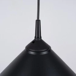 Lampy-sufitowe - lampa wisząca prosta czarna e27 zuma czarna sollux sl.1326 