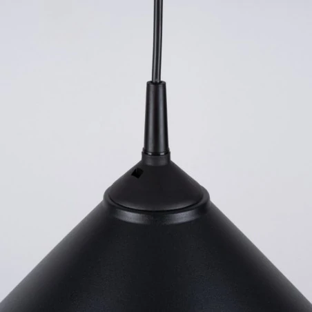 Lampy-sufitowe - lampa wisząca prosta czarna e27 zuma czarna sollux sl.1326 