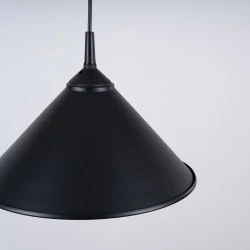 Lampy-sufitowe - lampa wisząca prosta czarna e27 zuma czarna sollux sl.1326 