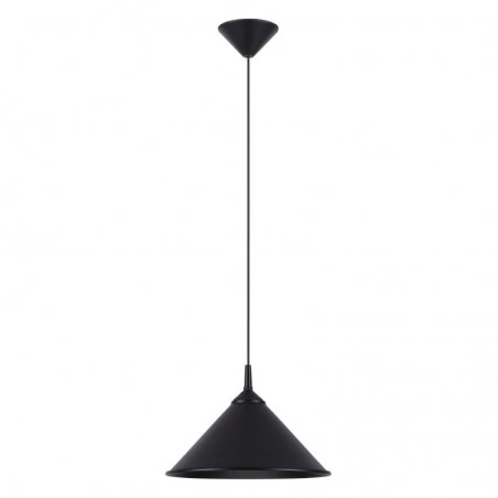 Lampy-sufitowe - lampa wisząca prosta czarna e27 zuma czarna sollux sl.1326 